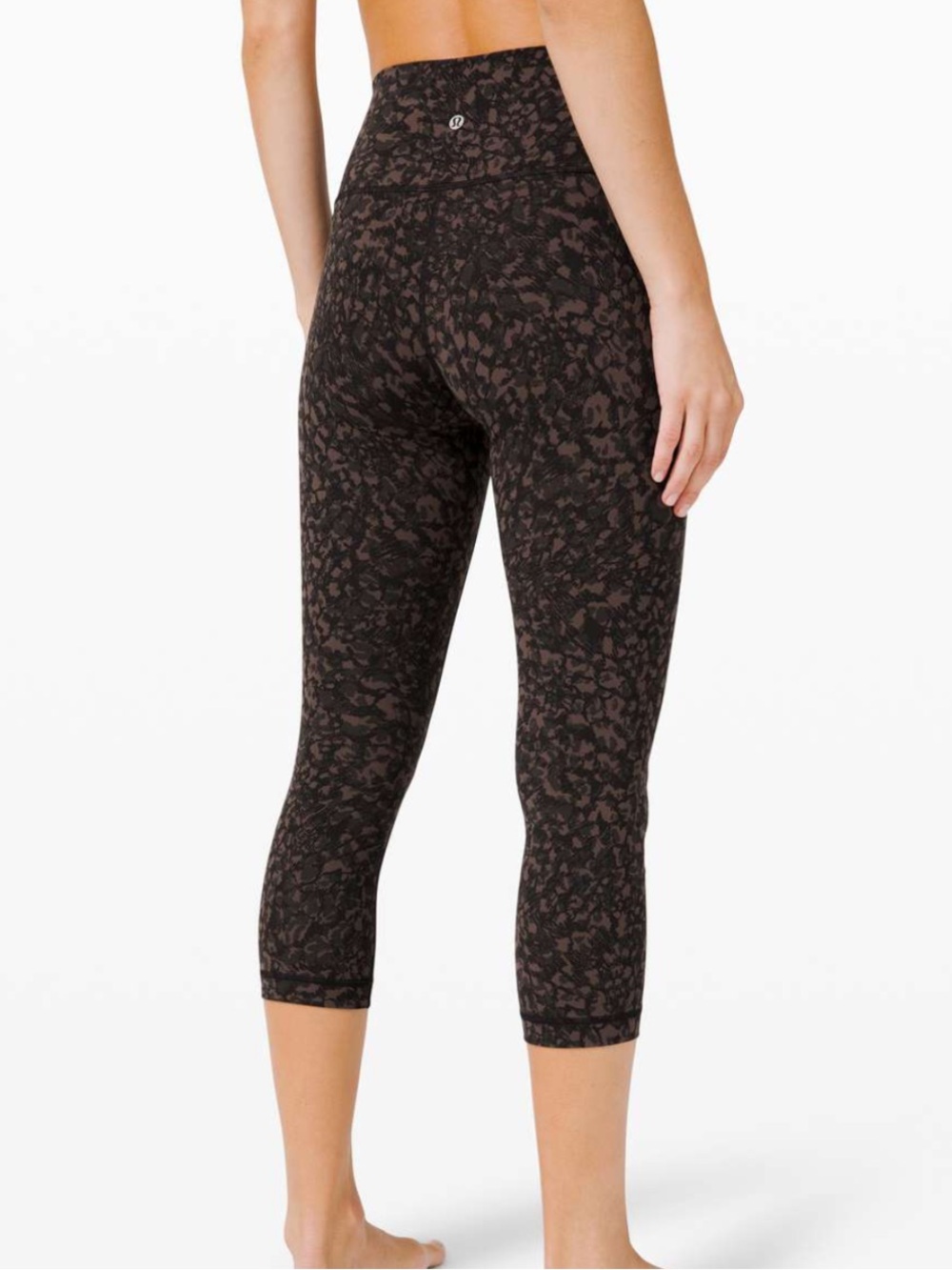 Lululemon Wunder Under Crop Wild Thing Camo Brown Earth Multi
